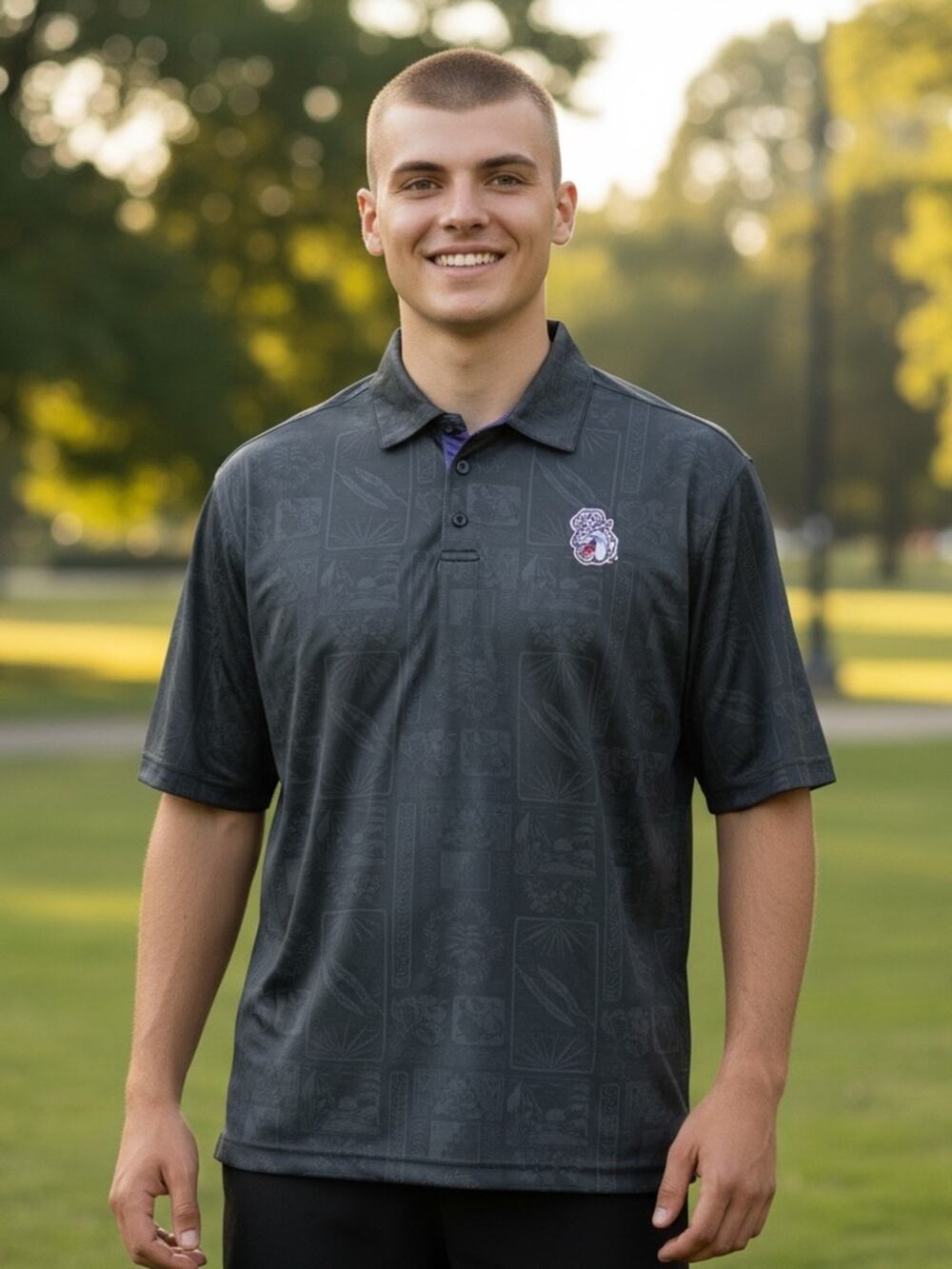 JAMES MADISON Men’s 2XL Black Golf Polo Shirt